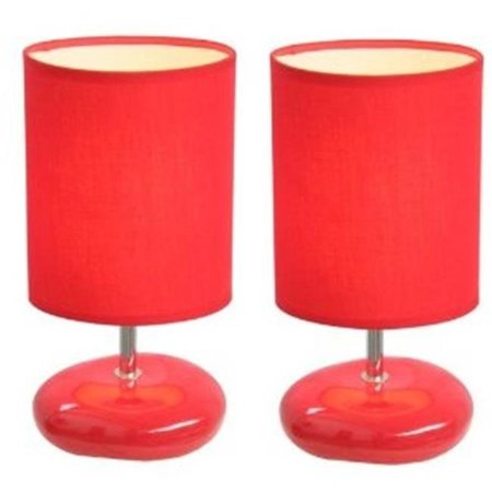 ALL THE RAGES All the Rages LT2005-RED-2PK Stonies Red Small Stone Look Lamp - 2 Pack LT2005-RED-2PK